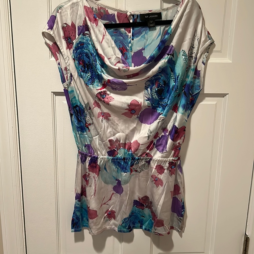 ST JOHN Silk Blouse